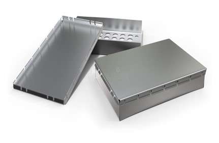 Parts made with stainless steel sheets.