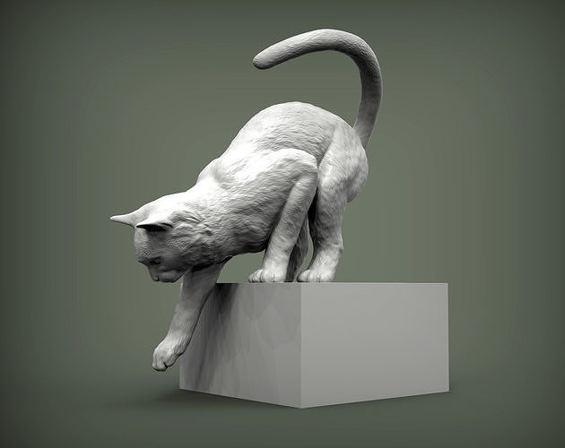 кот, напечатанный на 3D-принтере