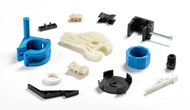 Different parts made from ABS plastic